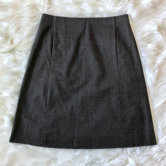 J. Crew Dresses & Skirts - J CREW Charcoal Stretch Wool Skirt w Pockets! Gray